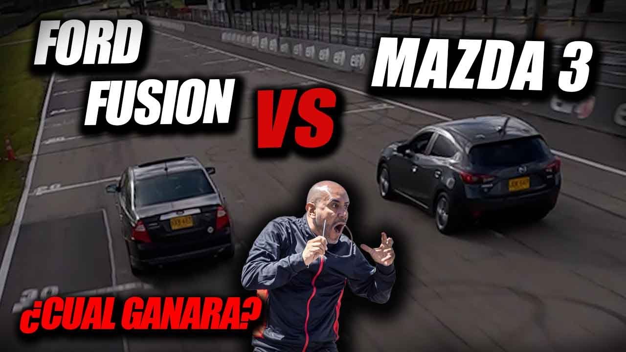 ❌MAZDA 3🆚  FORD FUSION🔥Fullcars Drag Race cuarto de milla