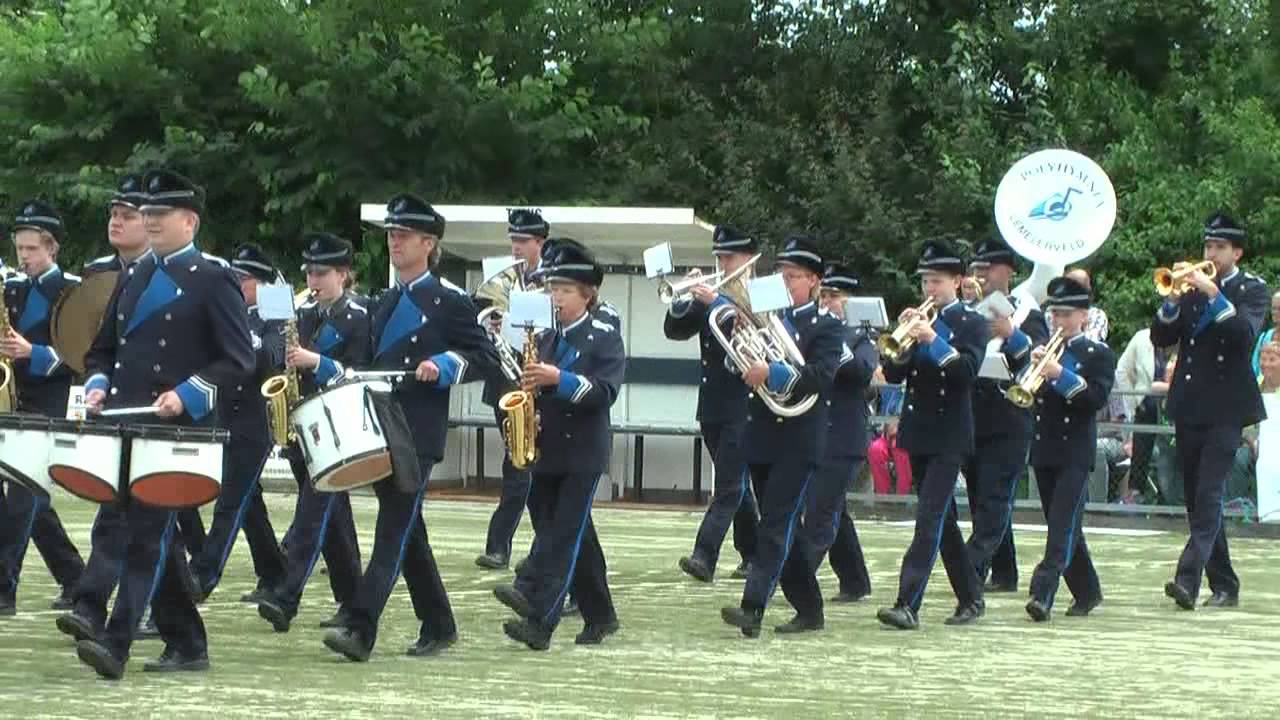 Muziekvereniging Polyhymnia tijdens Festival Vroomshoop 14-06-2014