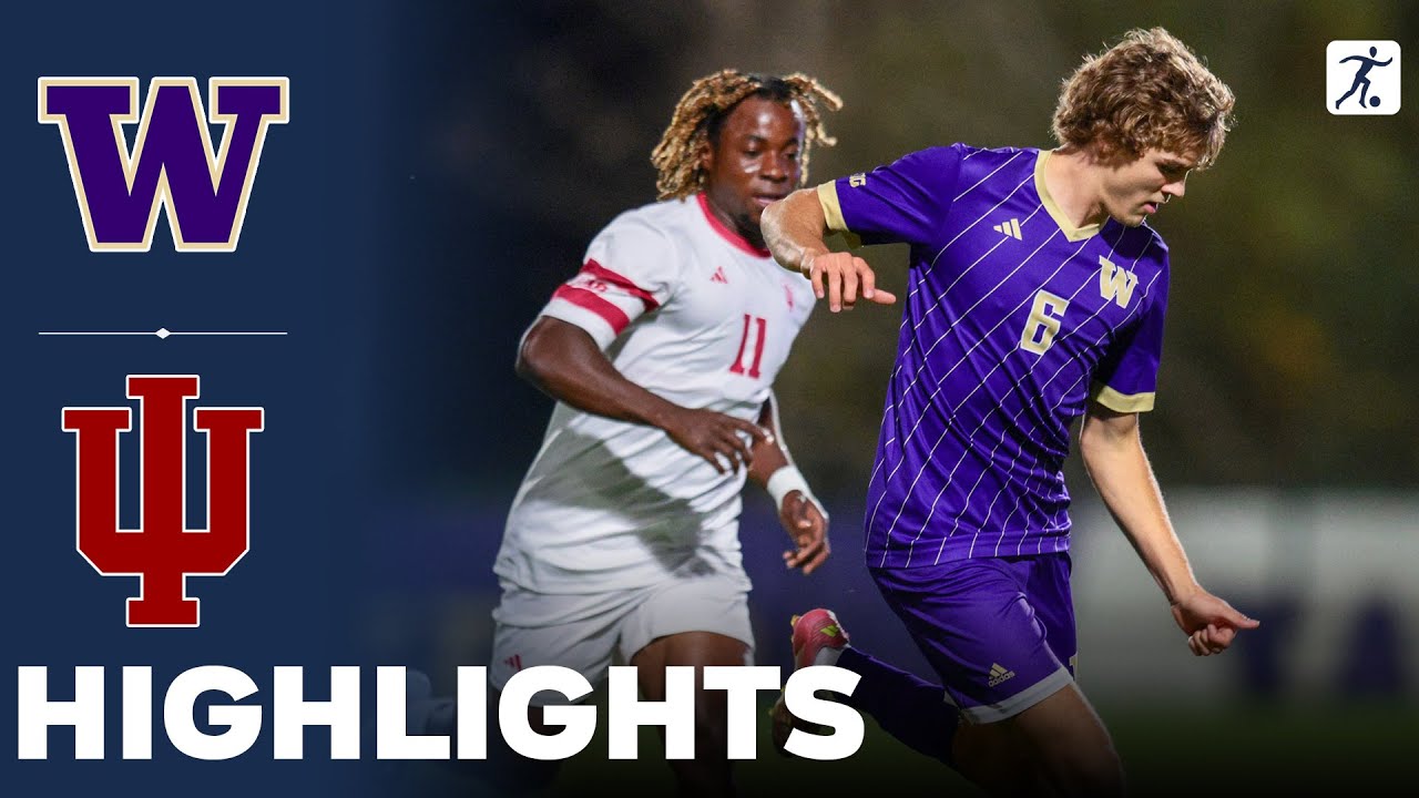 Washington vs Indiana | NCAA College Soccer | Highlights - October 03, 2025