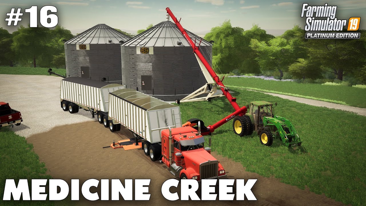 Medicine Creek #16 Building The Grain Bins, Farming Simulator 19 Timelapse, Seasons