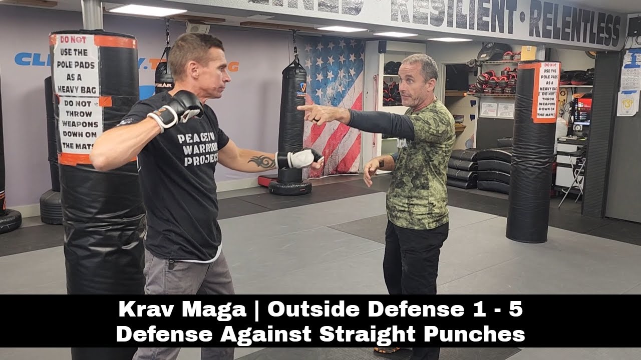 Outside Defense 1 - 5  | Defense Against Straight Punches #kravmaga