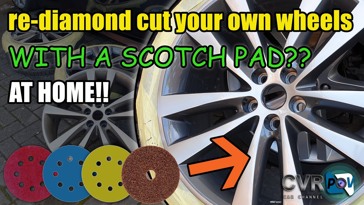 Fix your Polished Face Rims and Diamond cut at home with a scotch pad!