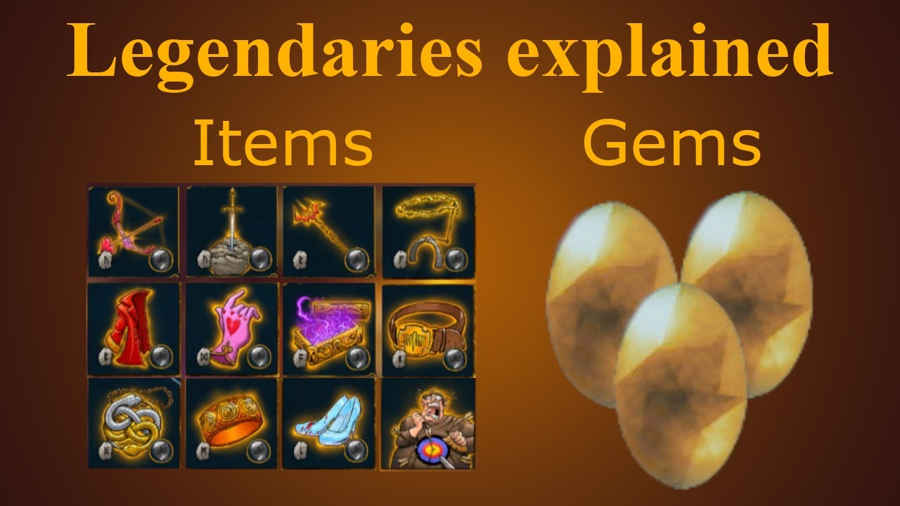Legendary items + gems EXPLAINED | Shakes and Fidget