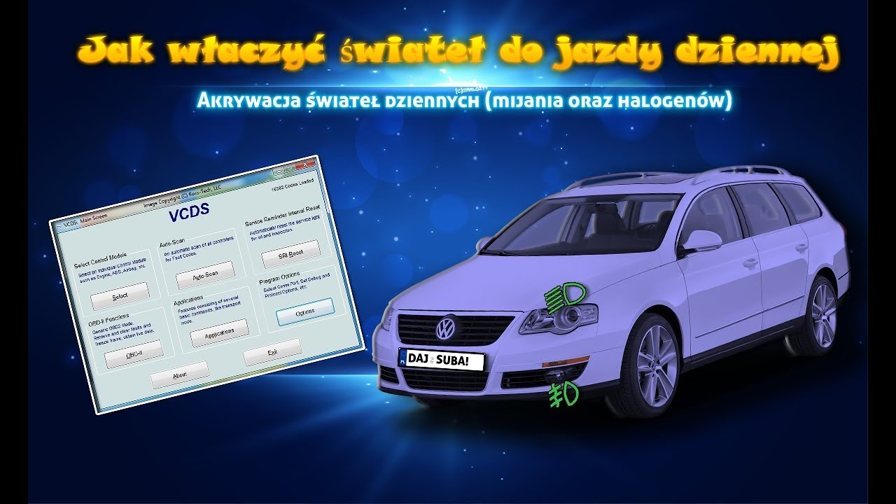 Jak aktywować światła do jazdy dziennej *VCDS*