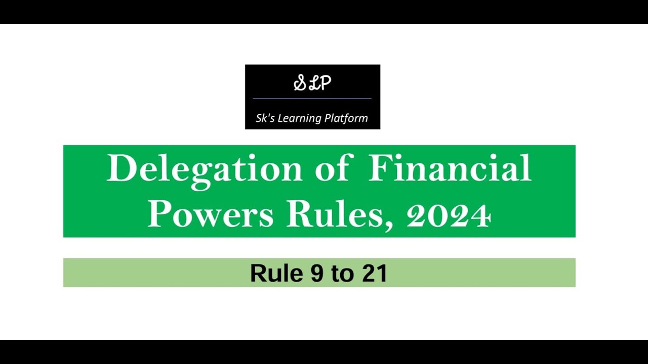 DFPR, 2024:  Rule 9 to 21
