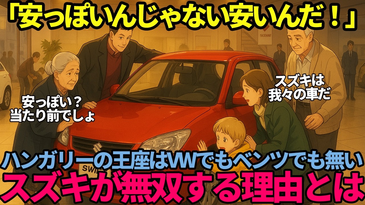 【海外の反応】なぜスズキがハンガリーで無双するのか！？フォルクスワーゲンでもBMWでもベンツでも無くスズキが君臨する理由とは！？【ものづくり】