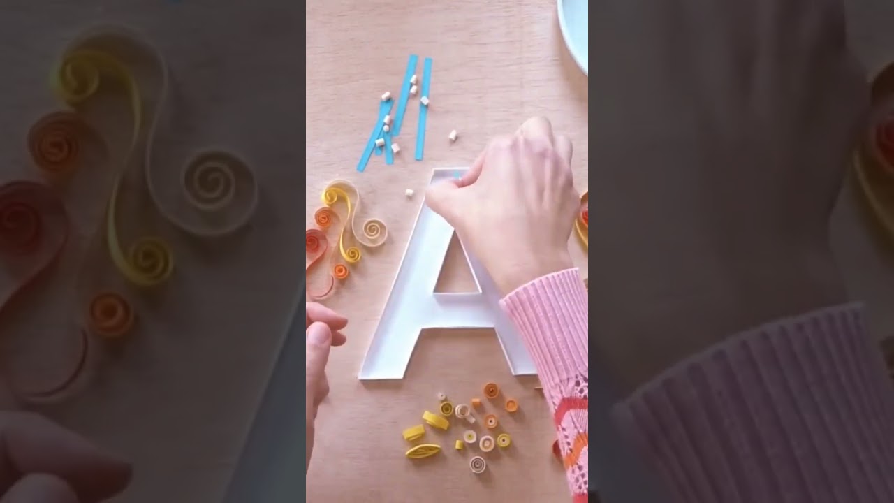 ***A Name 📛 letter quilling paper artist professional art ordered now #quillingart #shorts