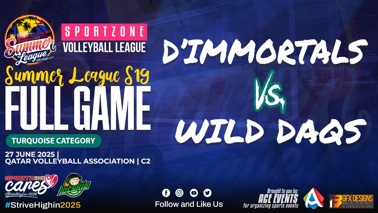 Full Game: Wild daqs vs D' Immortals (Turquoise Category) | 27 June 2025