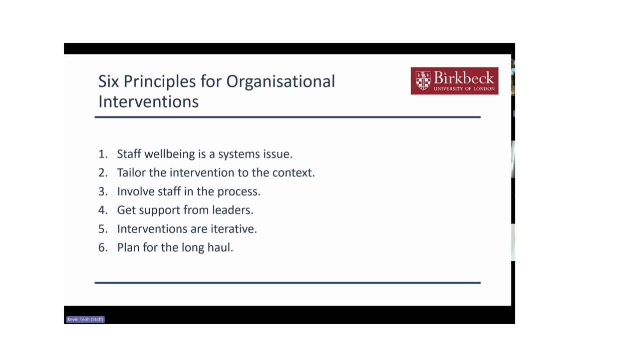 Why workplace wellbeing interventions don't work (Part 2). 29 April Part 2