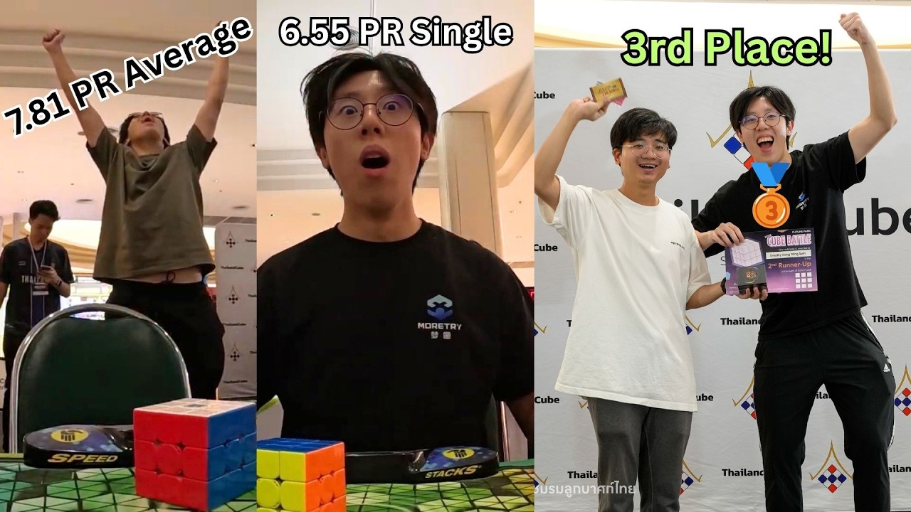 7.81 3x3 PR average + 6.55 PR single + 8.03 Mo3R + My first 3x3 Medal!