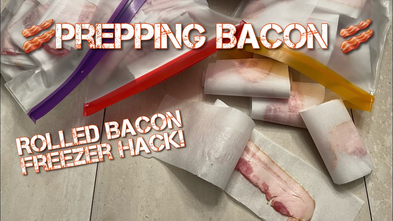 Prepping Bacon : Rolled Bacon Freezer Hack : Freezing Bacon : No More Waste