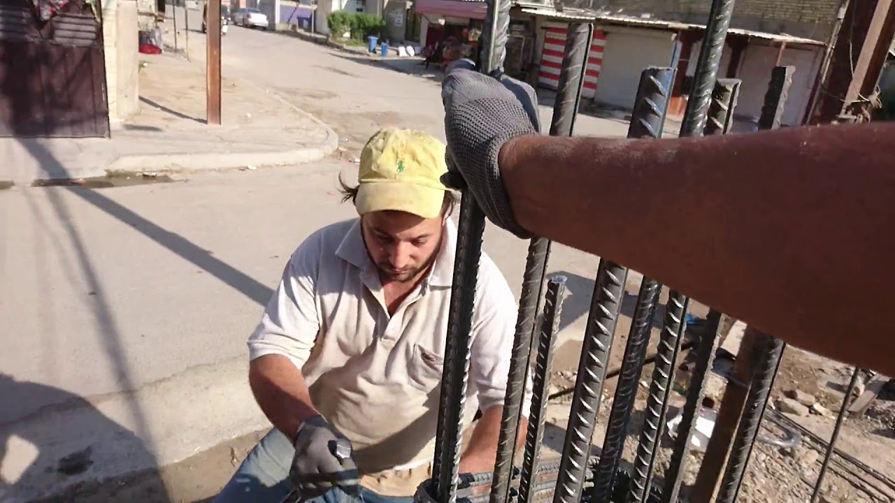 تسليح الاعمدة * الدنك * في منطقة العبيدي / الحداد حسين الحاج جبار 07703986602
