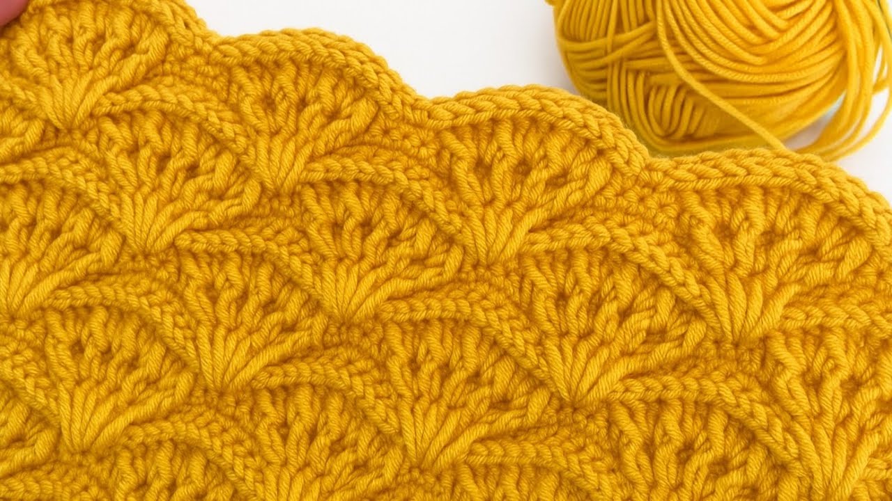 Потрясающий узор для вязания крючком 🧡 Красивое детское одеяло