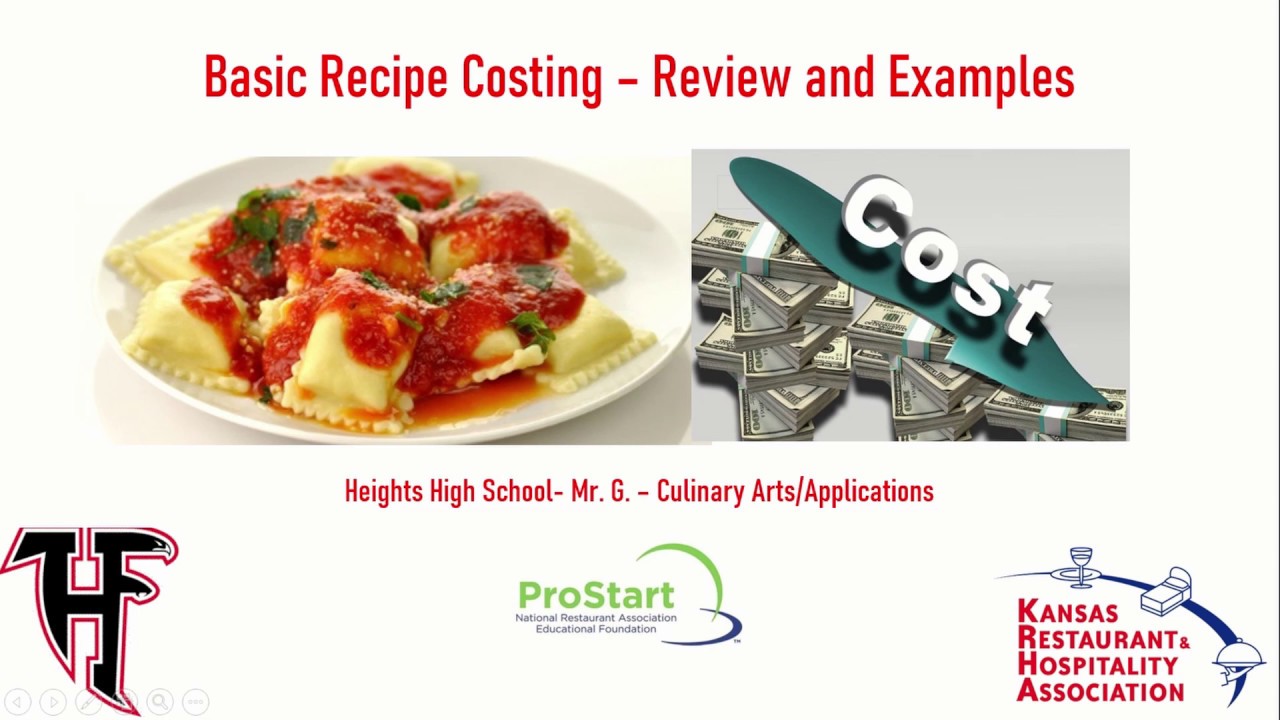 Recipe Costing & Menu Pricing - Basics