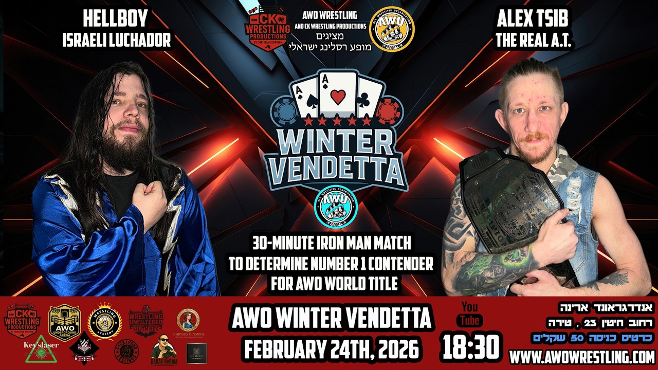 AWO Winter Vendetta 2026 | 30-Minute Iron Man Match | Alex Tsib vs. Hellboy