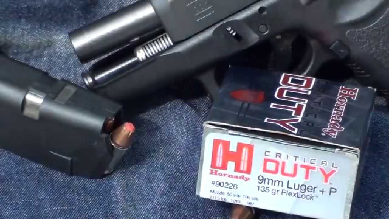 Hornady Critical Duty 9mm +P 135gr ballistic gel test