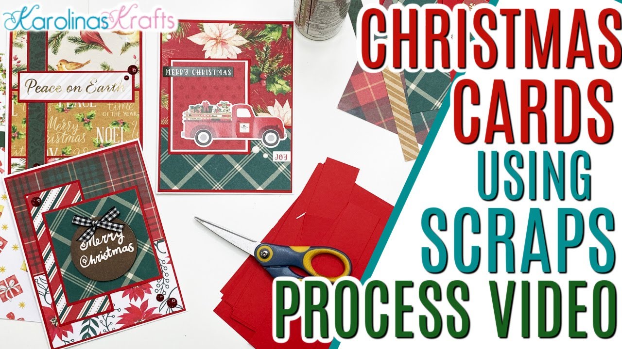 Making Christmas Cards Using Scraps! Using Up Scraps to Make Christmas Cards! Scrap You Stash