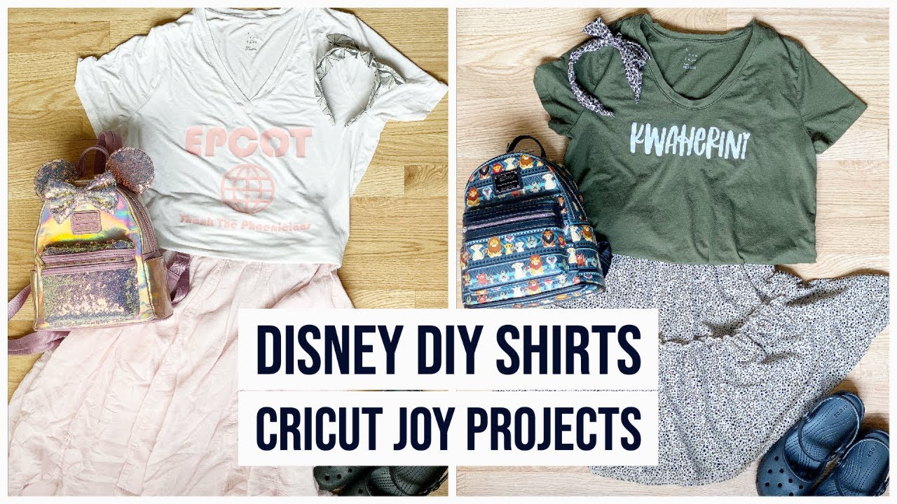 DISNEY T-SHIRTS WITH MY CRICUT JOY | EPCOT & ANIMAL KINGDOM DIY SHIRTS