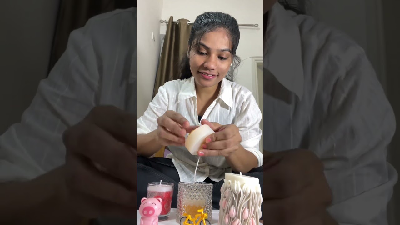 DIY Soya wax sunflower candle🌻 🕯️#candlecraft #CandleMaking#creative #candle shorts #ShortViral