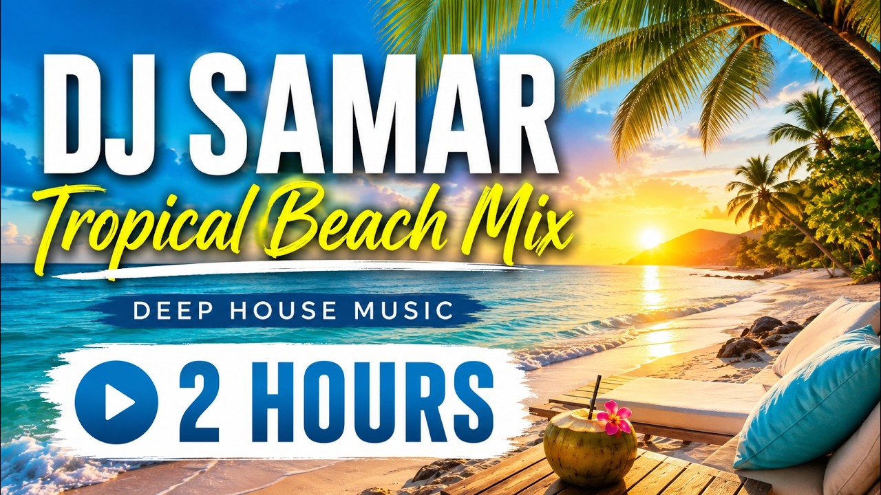DJ Samar Deep House Mix 2026 🌴 Tropical Beach Sunset | Relaxing Summer House Music | 2 Hours