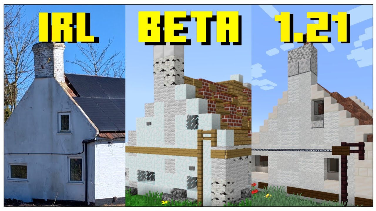 Строим настоящий дом в бета-версии Minecraft и сейчас