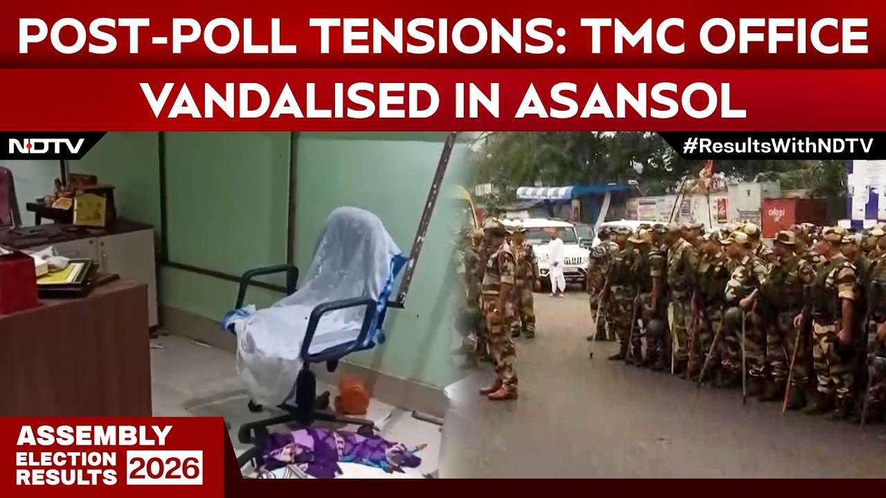 Результаты выборов в Бенгалии | Офис партии TMC в Асансоле разгромлен после убедительной победы BJP