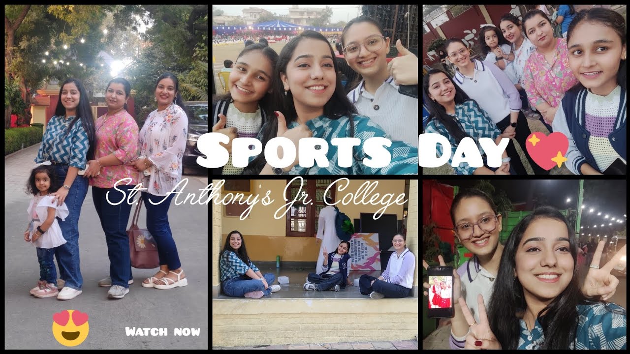 Sports Day St. Anthony's Jr. College 2024 vlog | Rajpreet's Corner ✨💓#school #vlog #agra #sportsday