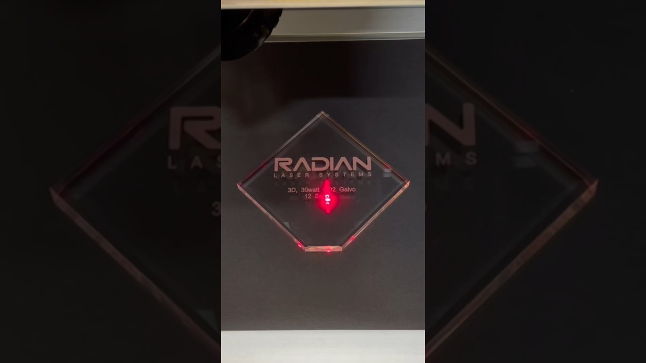 Our Galvo CO2 laser marking on Acrylic #lasermarkingmachine