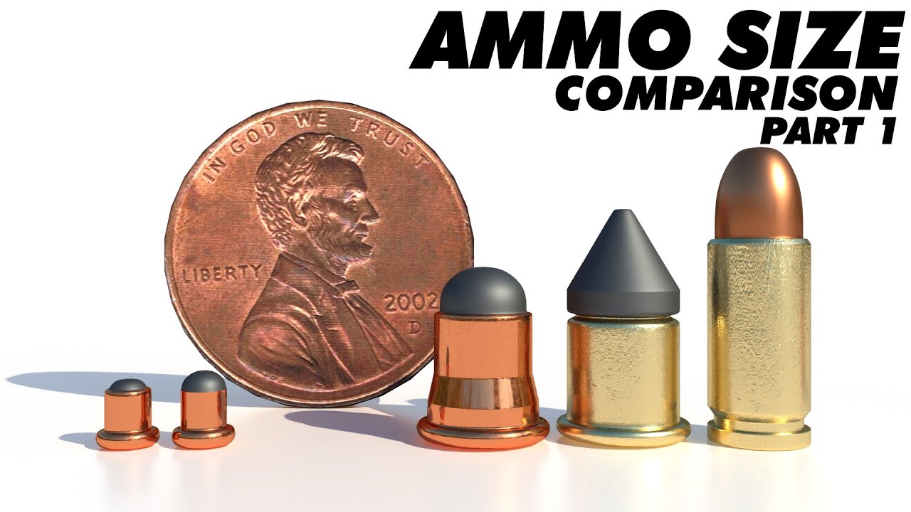 Ammunition Size Comparison 3D Part 1 - World Smallest Ammo