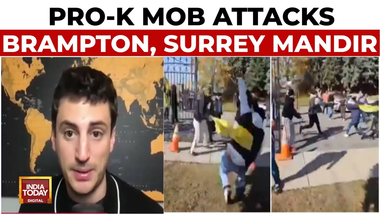 Hindu Temples Attacked In Canada: Pro-Khalistan Mob Beat Up Hindu Devotees | India Today News