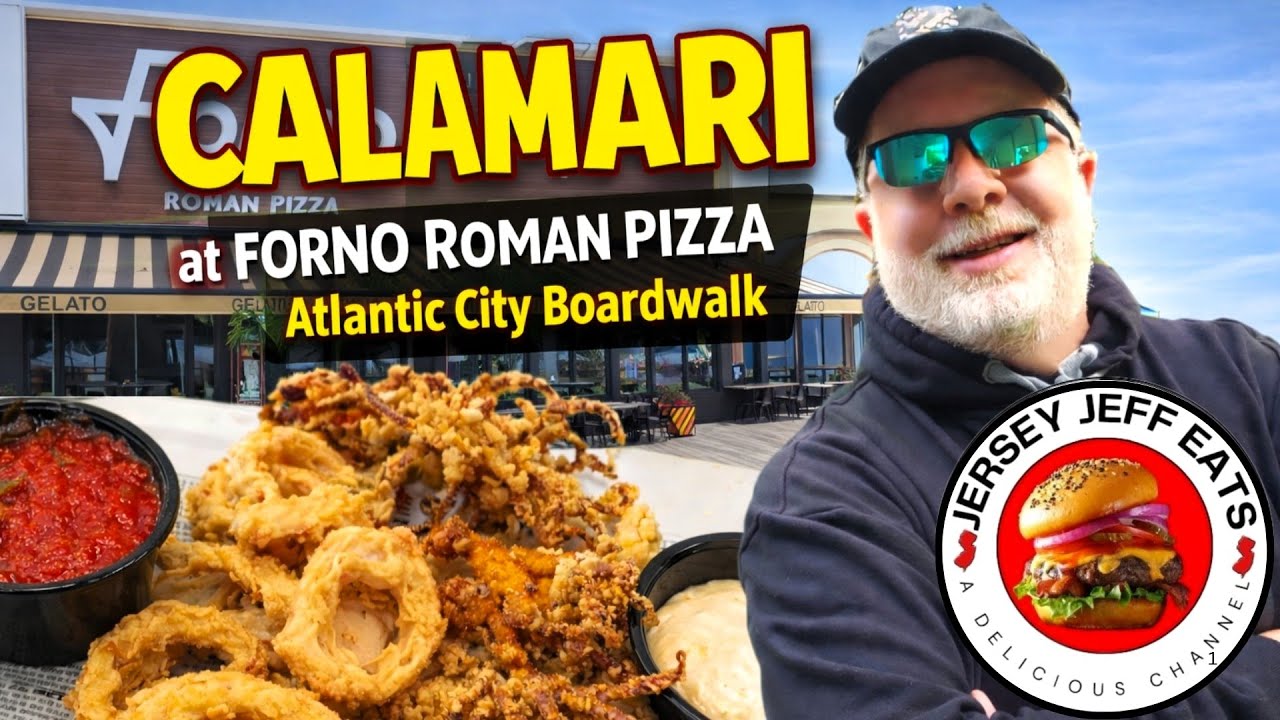 🍔 Эти кальмары превзошли все мои ожидания! Пиццерия Forno Roman Pizza на набережной Атлантик-Сити...