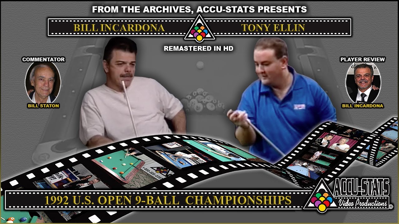 9-Ball - BILL INCARDONA vs TONY ELLIN - 1992 US Open 9-Ball Championship