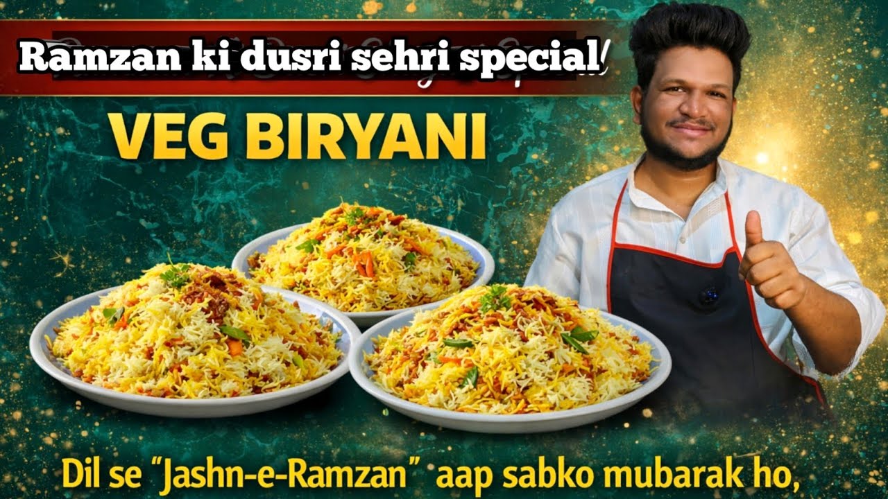 Ramzan Ki Dusri Sehri Special Veg Biryani 😍🍚 | Aasan, Swadisht aur Perfect Sehri Recipe🌙✨ #cooking 
