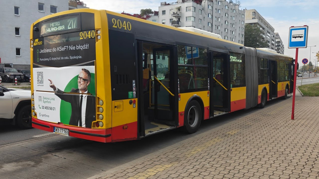 Linia 217 - Solbus SM18 #2040 ( MZA Warszawa )