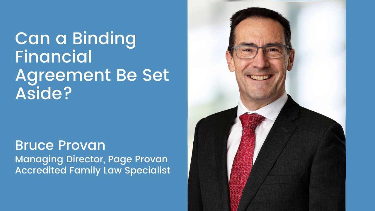 Can a Binding Financial Agreement (prenup) Be Set Aside in Australia?