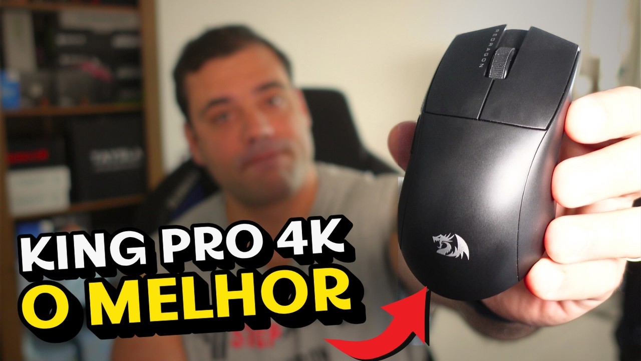 MUITO BRABO!!! 4000Hz Nesse Mouse Sem Fio - Redragon King Pro 4K M916