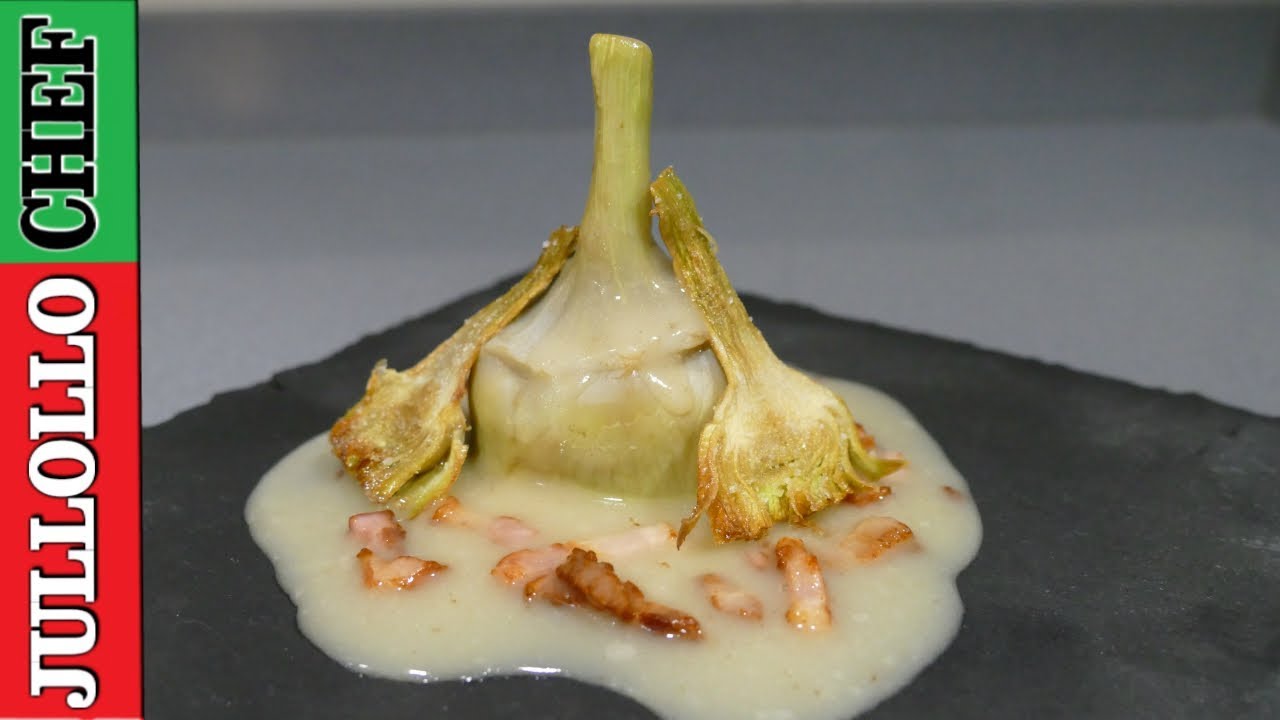 RECETAS EN 1 MINUTO: ALCACHOFA EN TEXTURAS #CHEF #JULLOLLO #RECETASEN1MINUTO