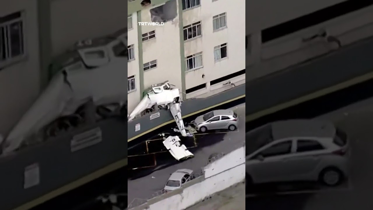 Small plane crashes into building in Brazil, leaving at least two dead