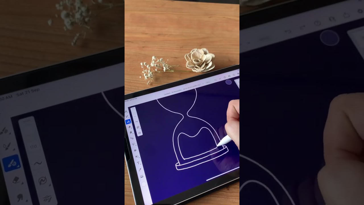 Magical Hour Glass Celestial Style Digital Art