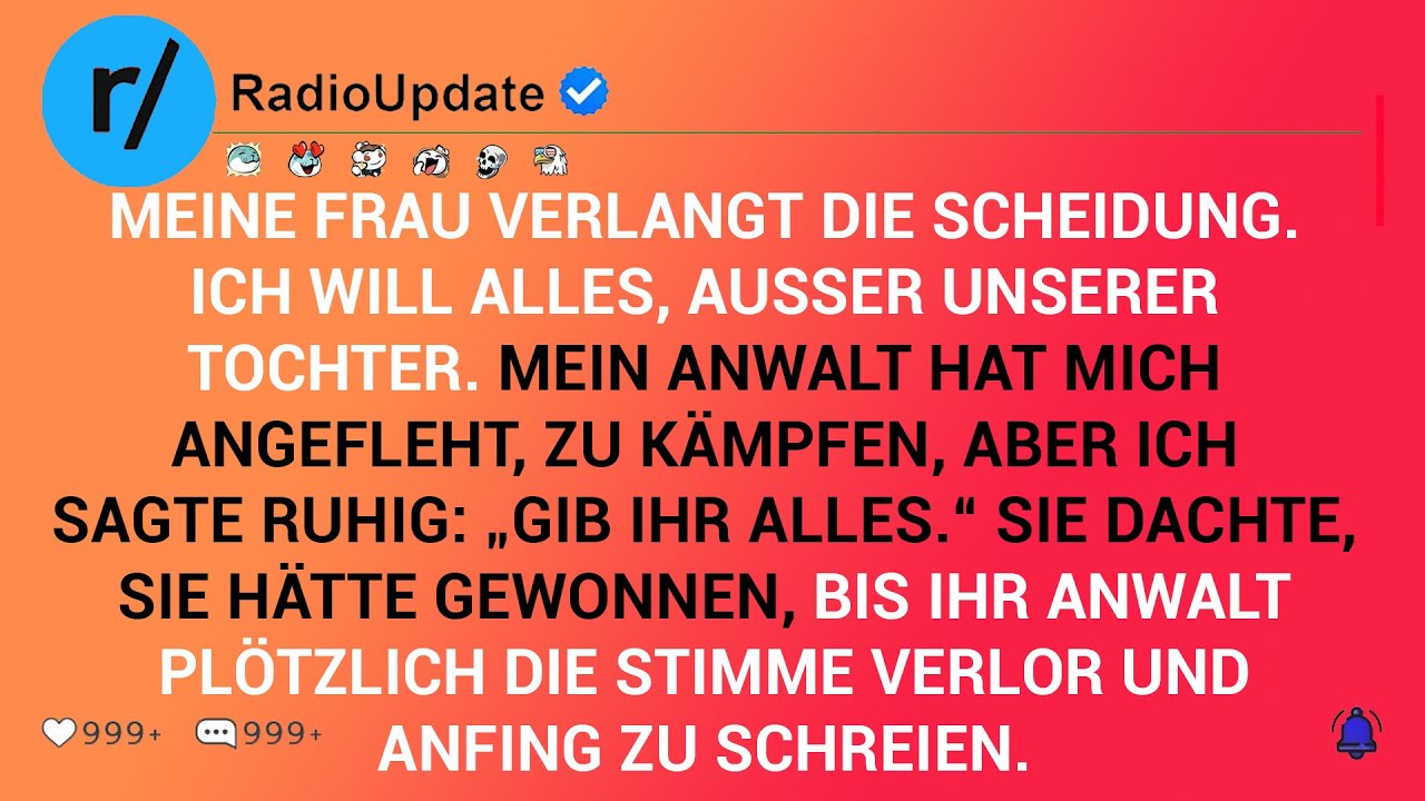Meine Frau Verlangt Die Scheidung. Ich Will Alles, Außer Unserer Tochter. Mein Anwalt Hat Mich ...
