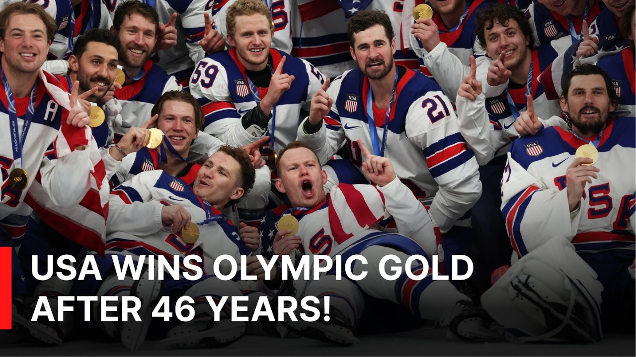 WATCH: USA Claim Long-Awaited Olympic Ice Hockey Gold with Overtime Win vs Canada | AD1Z