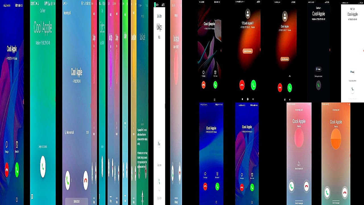 New format of big mix screen recordings calls / Incoming Calls
