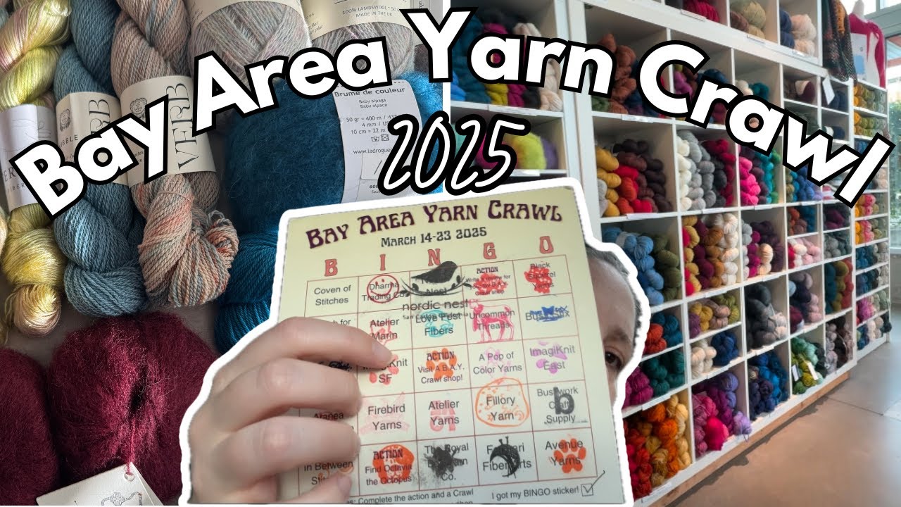 I drove 400 miles & went to 22 yarn stores in 6 days  -- Bay Area Yarn Crawl 2025 vlog & haul