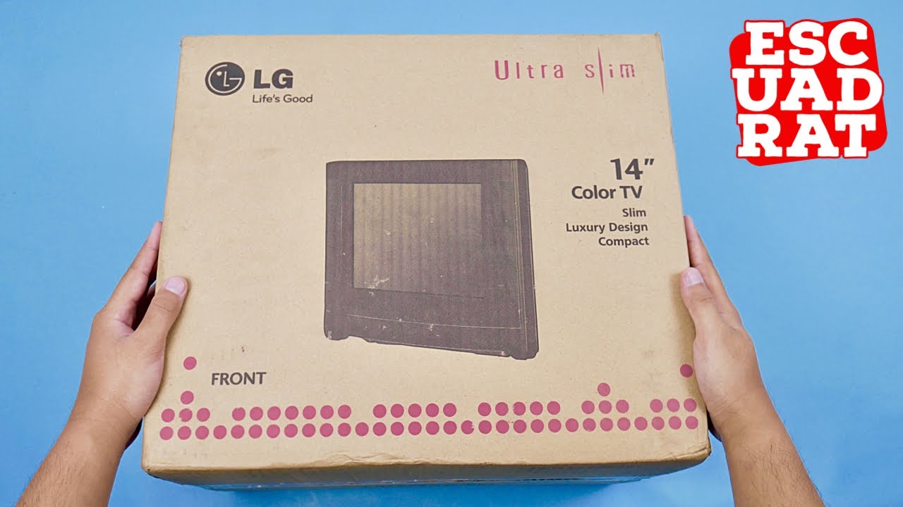 Unboxing New Old Stock LG TV Ultra Slim 14FU7AB Indonesia th'2012, TV Tabung TV CRT TV 14
