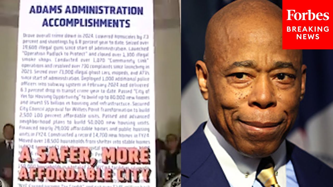 NYC Mayor Eric Adams Holds A 2024 Year In Review Of 'Adams Administration Accomplishments'