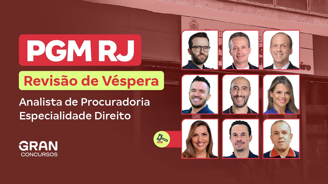 Concurso PGM RJ | Revisão de Véspera:  Analista de Procuradoria Especialidade Direito