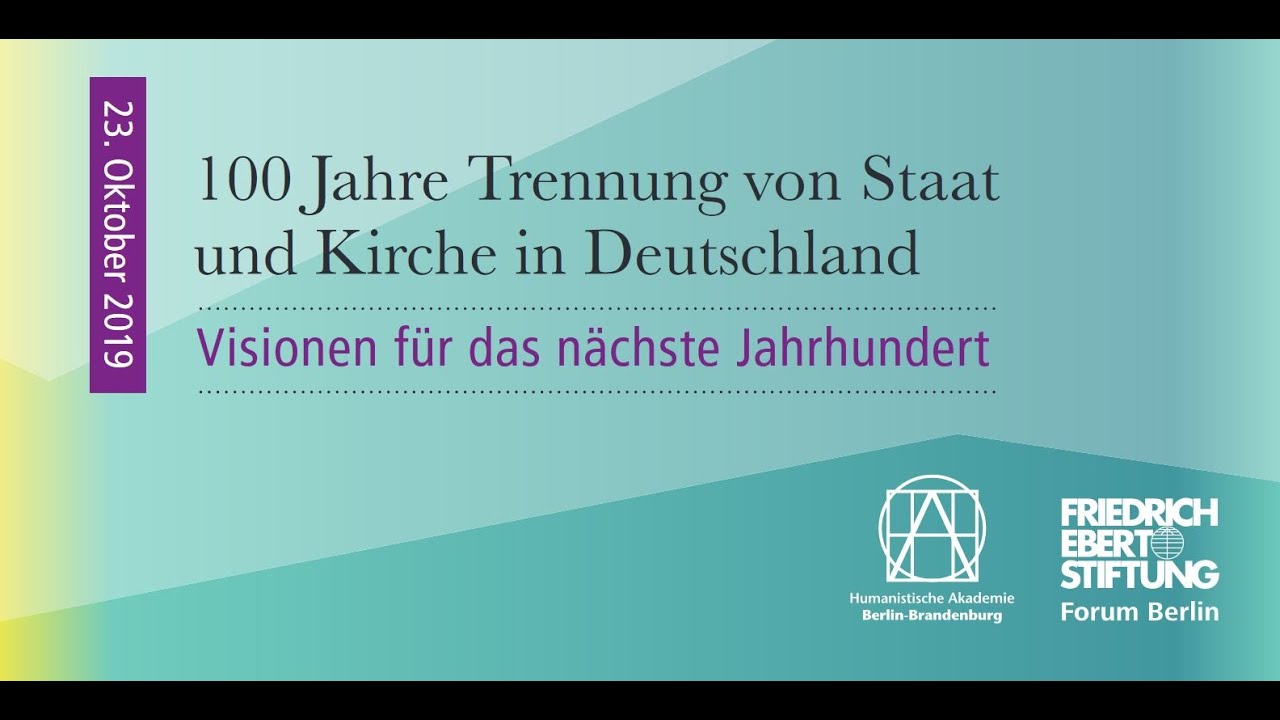 Podiumsdiskussion 2 auf der Tagung: 100 Jahre Trennung von Staat und Kirche in Deutschland