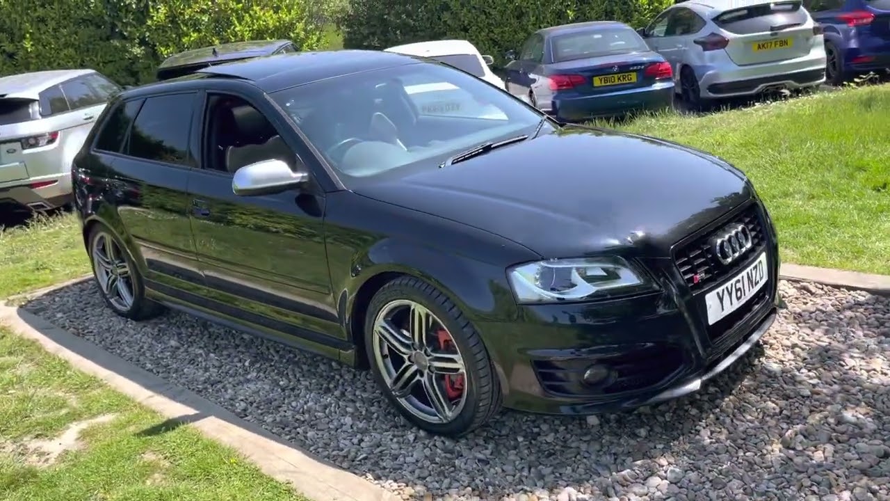 2012/61 Phantom Black Audi S3 2.0 T Sportback Manual Pan Roof Big Spec 230bhp 13 Services Sat Nav