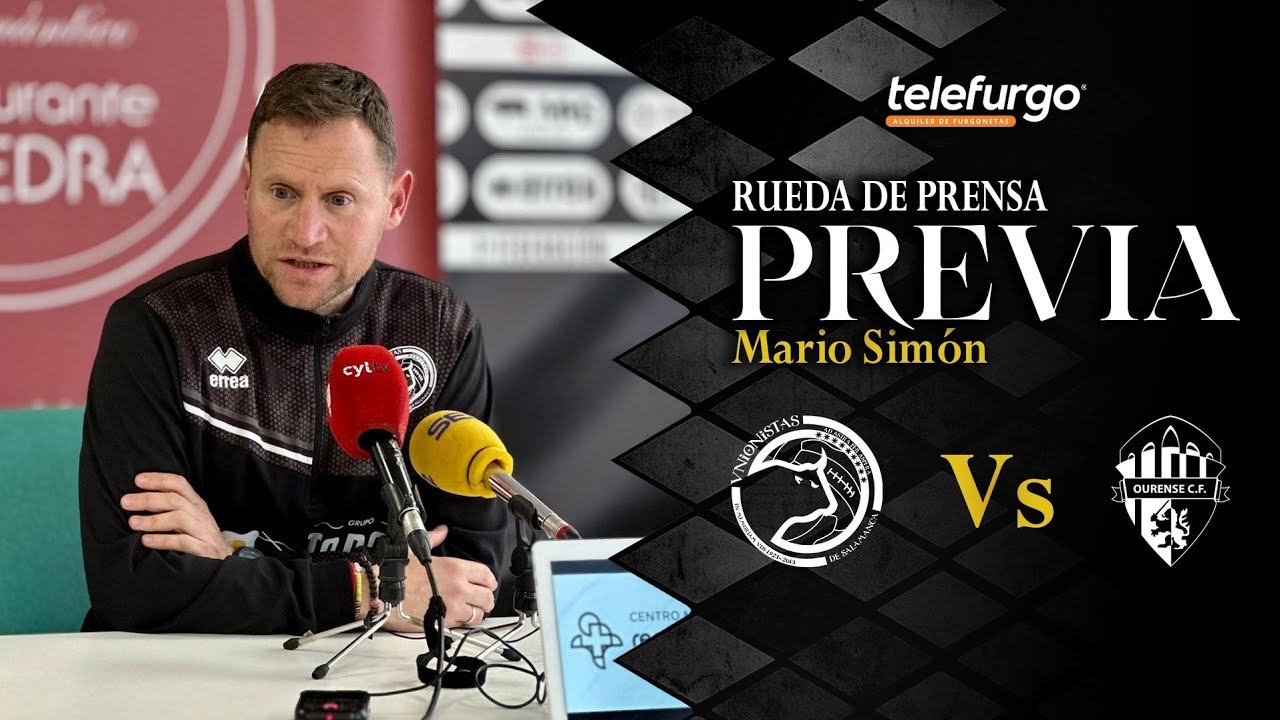 Rueda de prensa Mario Simón | Previa Unionistas de Salamanca CF - Ourense CF J23