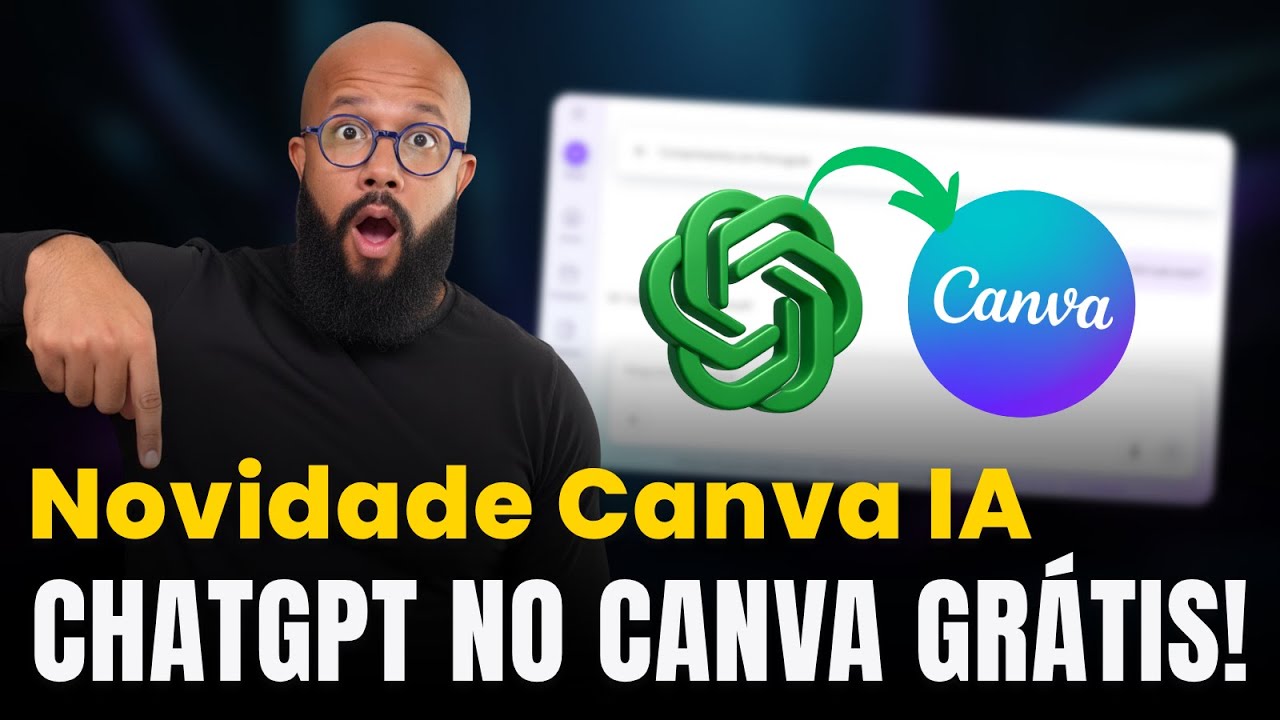 NOVIDADE CANVA IA – Agora em Português e Grátis! (ChatGPT dentro do Canva 😱)